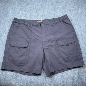 Foundry Supply Cargo Shorts Mens 52 Elastic Waist‎ Gray Comfort Stretch Cotton